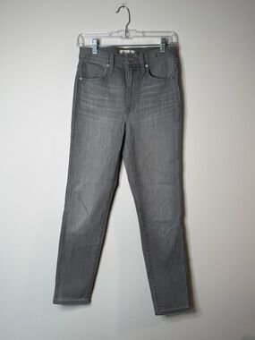 Light gray 10” High-rise Crop Madewell Skinny jeans